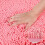 Rosa baderomsteppe sklisikkert raggete chenille 61,6 x 33,8 cm 2