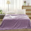 Polyester Blanket Soft Warm Throw 150x100cm Purple 1 Pc 5