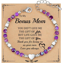 Muttertagsarmbänder für Mama und Oma – Armbänder aus Natursteinperlen, ideales Weihnachtsgeschenk, Abschlussgeschenk für sie – Kompatibel mit