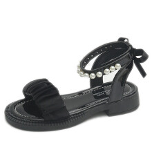 Eleganti sandali con suola morbida per bambina, sandali estivi per bambini, sandali alla moda da principessa con lacci
