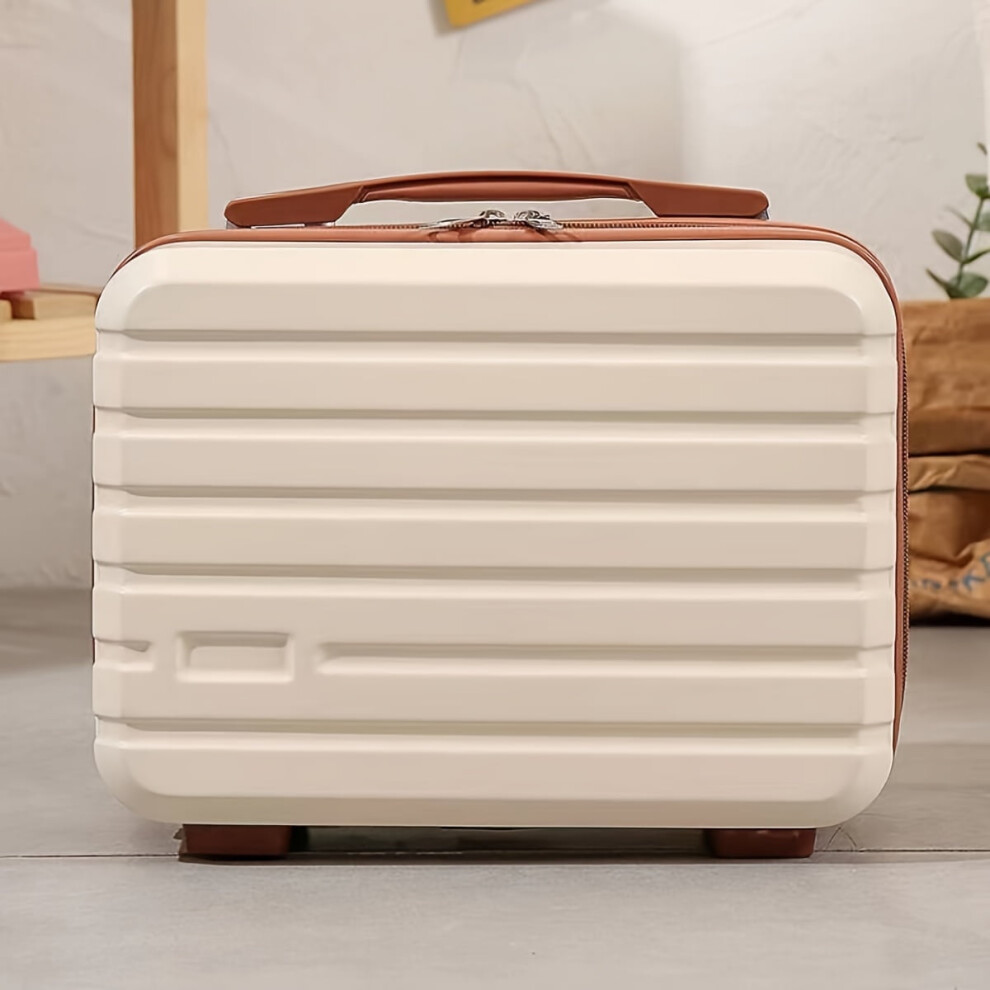 Stain-Resistant 14" Mini Suitcase Cosmetic Bag with Zip & Strap â Ideal for Travel, Students, Gifts