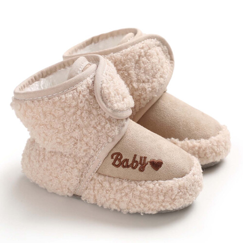 Άνετα μποτάκια από φλις για νεογέννητα κορίτσια, αντιολισθητικές παντόφλες με 1
