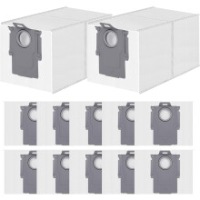 12 pölypussin pakkaus Qrevo-imureille (3 l), yhteensopiva QV35A/S5V/Saros10R/Qrevo Ed/S5A/CurvX/S/Pro/Master/Pus/Curv/S5X/S8MaxV/QX Revo Utra