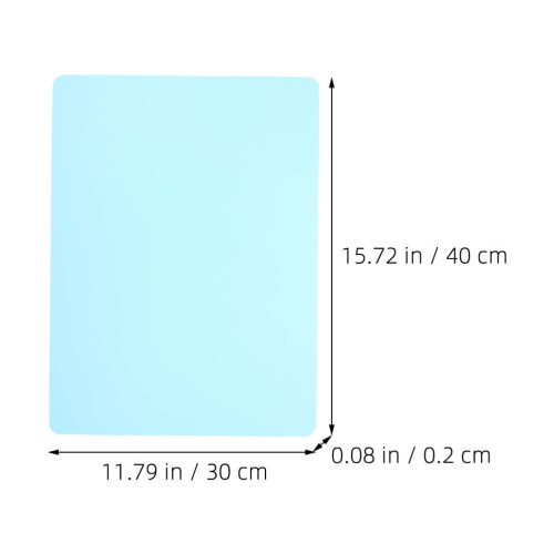 2Pcs Silicone Placemats for Dining Table Sky Blue Durable Non Stick Reusable 1