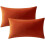 Μαξιλαροθήκες οσφυϊκής χώρας Burnt Orange, συσκευασία των 2 τεμαχίων, 12x20 ίντσες 1