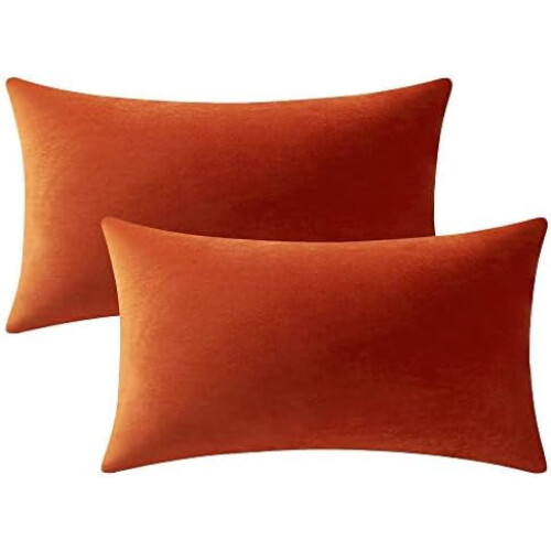 Μαξιλαροθήκες οσφυϊκής χώρας Burnt Orange, συσκευασία των 2 τεμαχίων, 12x20 ίντσες