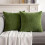 Μαξιλαροθήκη σενίλ σε χρώμα Moss Green 18x18 ιντσών 1