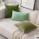 Μαξιλαροθήκη σενίλ σε χρώμα Moss Green 18x18 ιντσών 5