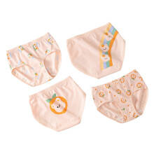 Girls Underpants Cute Comfortable Cotton Cartoon Animal Rainbow Printed Briefs 4 Pack Leisure Panties,Hot Pink,1-2 Years