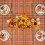 Fall Tablecloth Oval 60x84 inch Checkered 2