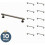 Francisco cabinet handles vintage silver 10-pack 5-1/16 1