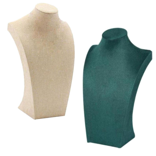Halsketten-Präsentationsbüste aus Holz (2er-Pack) 2