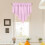 Beaded Triangle Sheer Valance Curtain Pink 51x24in 4