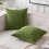 Μαξιλαροθήκες σενίλ σε χρώμα Moss Green 20x20 ιντσών, συσκευασία των 2 2
