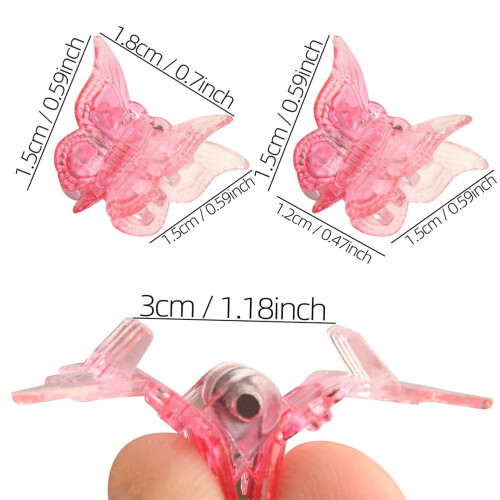 Mini pinces à cheveux papillon – 50 pièces 1