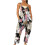 Macacão feminino com suspensórios, comprimento total, estilo casual, folgado, com bolsos e alças. 1
