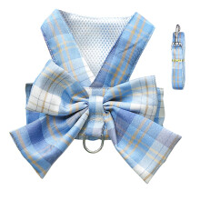 Úim Madraí Beaga le hIall – Veist Plaid Bogha-Cheangail, Tacar Mogaill Breathable Gan Tarraingt do Chihuahua, Yorkie, Coileáiníní & Cait