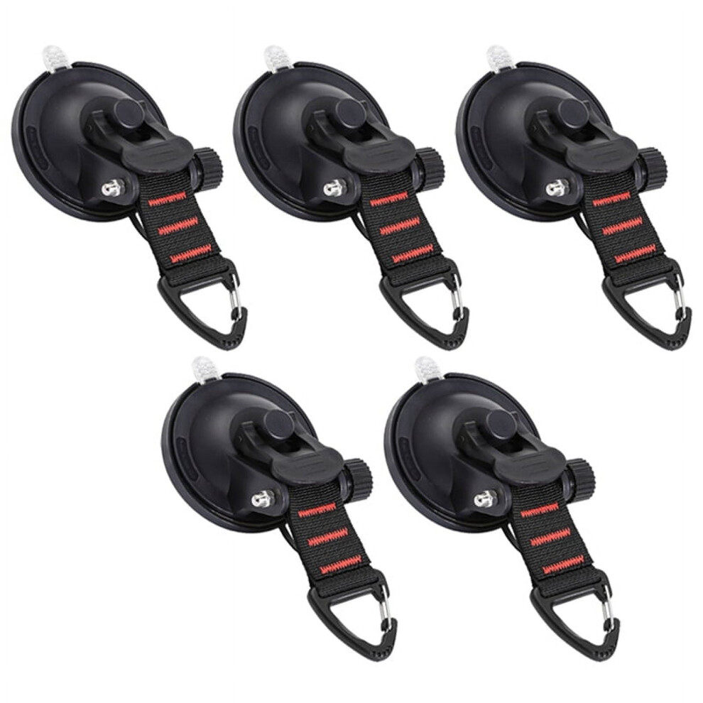 5Pcs Heavy Duty Suction Cups Anchor, Multipurpose Camping Sucker Cups Hooks For Home Outdoor Car Van Truck Awning Boat Black 9165521395941