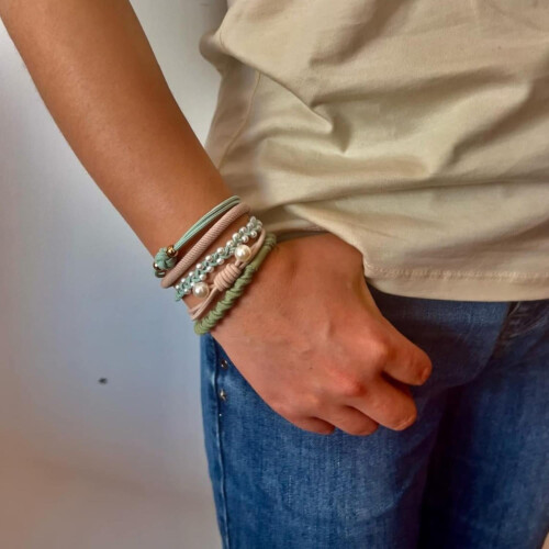 20 τεμάχια βραχιόλια Boho για γυναίκες, με λεπτομέρειες από πέρλες, διπλής χρήσης 1