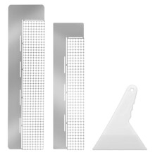 3Pcs Diamond Draw Ruler Mesh Ruler Grid DIY Diamond Draw Ruler Accessories with 240/400 Blank Grids