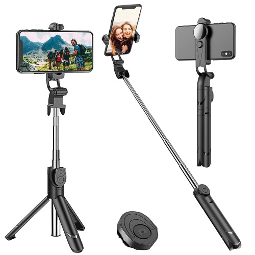 Αναβαθμισμένο τρίποδο Selfie Stick από αλουμίνιο – Ευέλικτο, Επεκτάσιμο, Συμβατό με