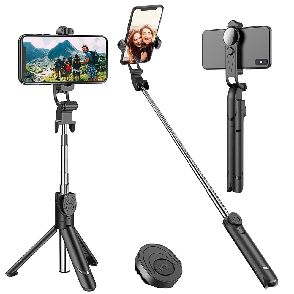 Upgraded Aluminum Selfie Stick Tripod Â Flexible, Extendable, Compatible With Apple Iphone, Samsung Galaxy & All Cell Phones Blue 9165521396382