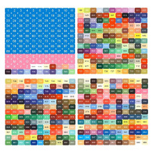 Sticker Label Set,Square Labels Colored Number Stickers,Diamond Art Storage Box Label Stickers A
