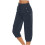 Γυναικείο Capris Cargo Plus Size – Casual, Ελαστικό, Ριχτό, Ίσιο Παντελόνι με Φαρδιά Πόδια και 8