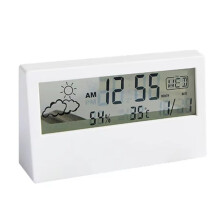 LED Thermometer Thermo-Hygrometer Multifunction Electronic Temperature Humidity Meter Weather Station with Alarm Clock