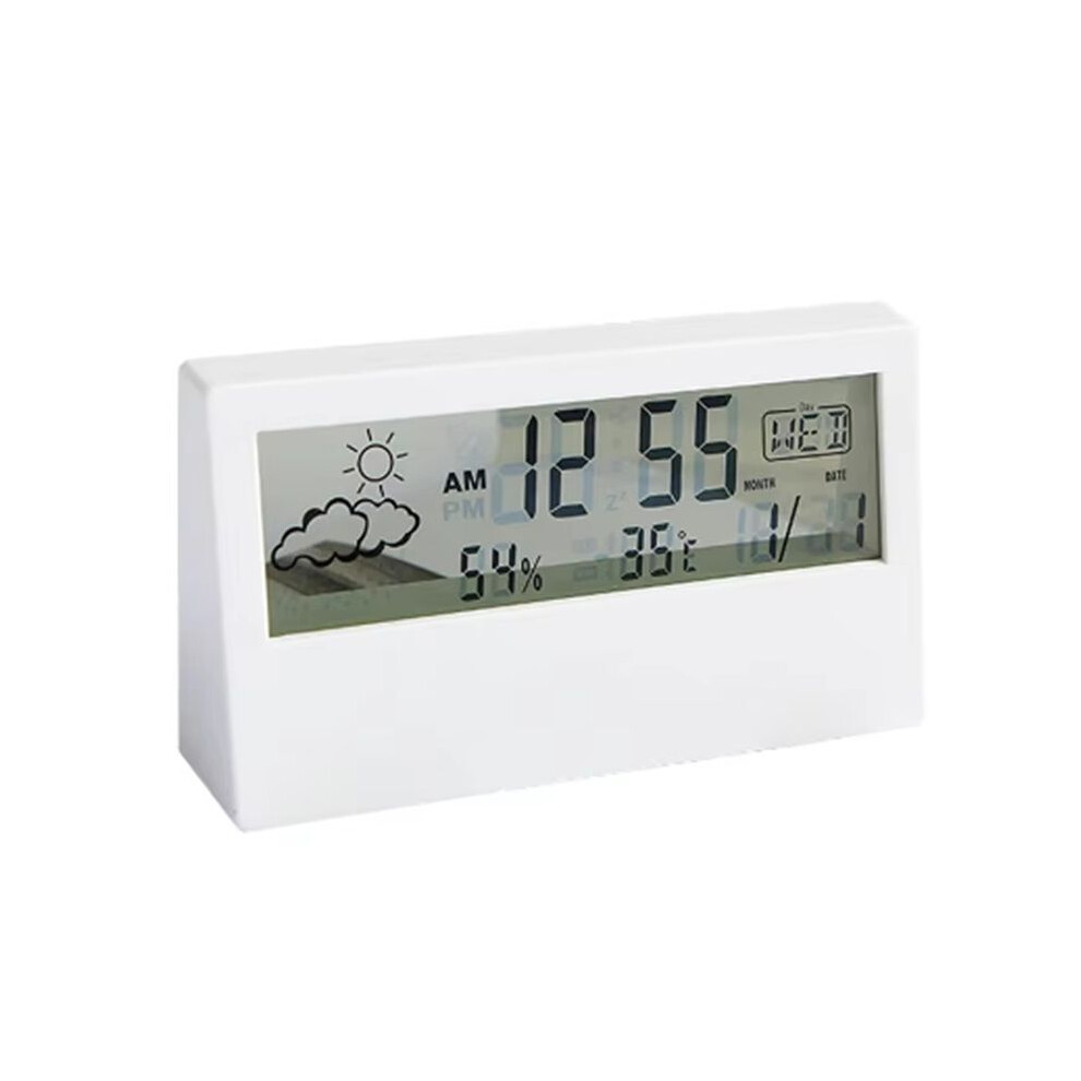 Led Thermometer Thermo-Hygrometer Multifunction Electronic Temperature Humidity Meter Weather Station With Alarm Clock 4711356393499