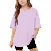 Mädchen Oversize-T-Shirts Kurzarm Rundhalsausschnitt Sommer Lässige Lockere Oberteile Tees