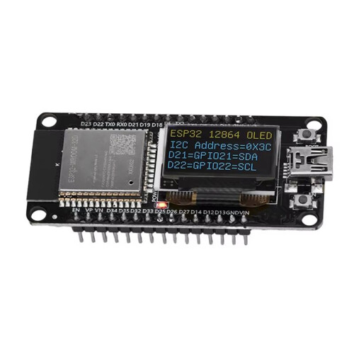 ESP32 ESP-WROOM-32D WIFI  Development Board CH340 with 0.96 OLED Screen Yellow  Display Type-C 1