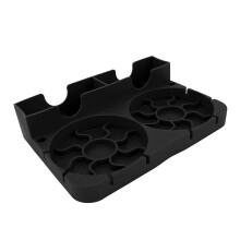 Estante negro para secado de botellas de agua de silicona