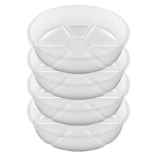 4-Pack Transparante Plantenschotel 8inch Plastic Plantenschotels Dikkere Plantenbak Bloempot voor Binnen- en Buitentuin