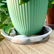 Lot de 4 Soucoupes Transparentes pour Plantes de 20,3 cm en Plastique Épais pour Pot de Fleurs pour Jardin Intérieur et Extérieur