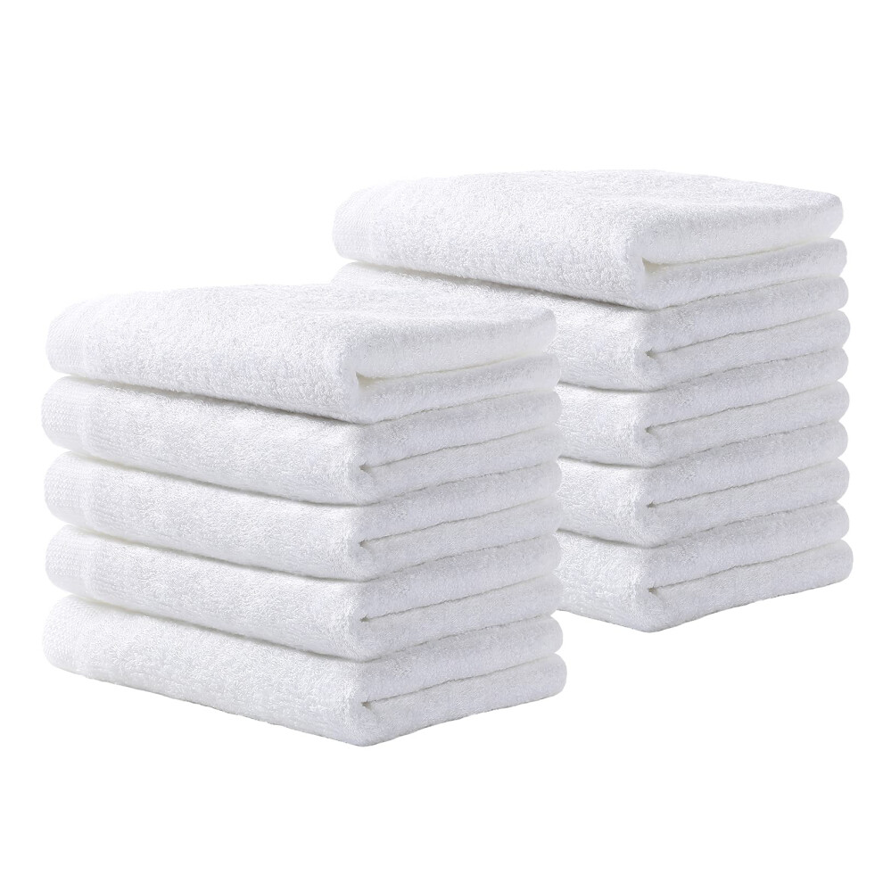 Bamboo Face Cloths 10 Pack Baby Wash Cloths Towel Set For Bathroom-Hotel-Spa-Kitchen Multi-Purpose Face Towels Fingertip Towels & Washcloths Yoofoss