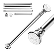 EC Breath Upgraded 56-304.5cm Extendable Shower Curtain Tension Pole, Free Combination Pole Set, Telescopic No Drill Stainless Steel Clothes Hanging