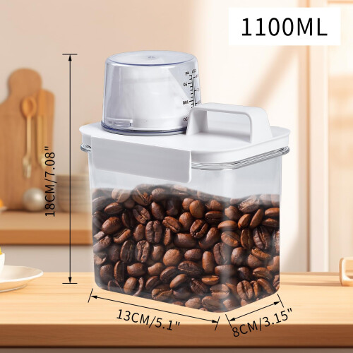 2pcs1100ML washing powder storage, laundry detergent storage,laundry detergent dispenser container 1