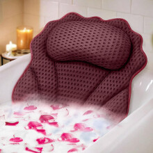 Bath Pillow RUVINCE Ergonomic Luxury bathtub pillow with head,Neck, Shoulder and back support, 4D bath pillows for tub with 6 Powerful Suction Cups,