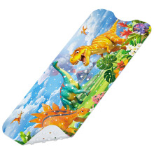 Omedecal Baby Bath Mat Non Slip for Tub, 100 * 40cm Long Bathroom Bathtub Mat, Anti Slip Shower Mat with Suction Cups and Drain Holes, Dinosaur