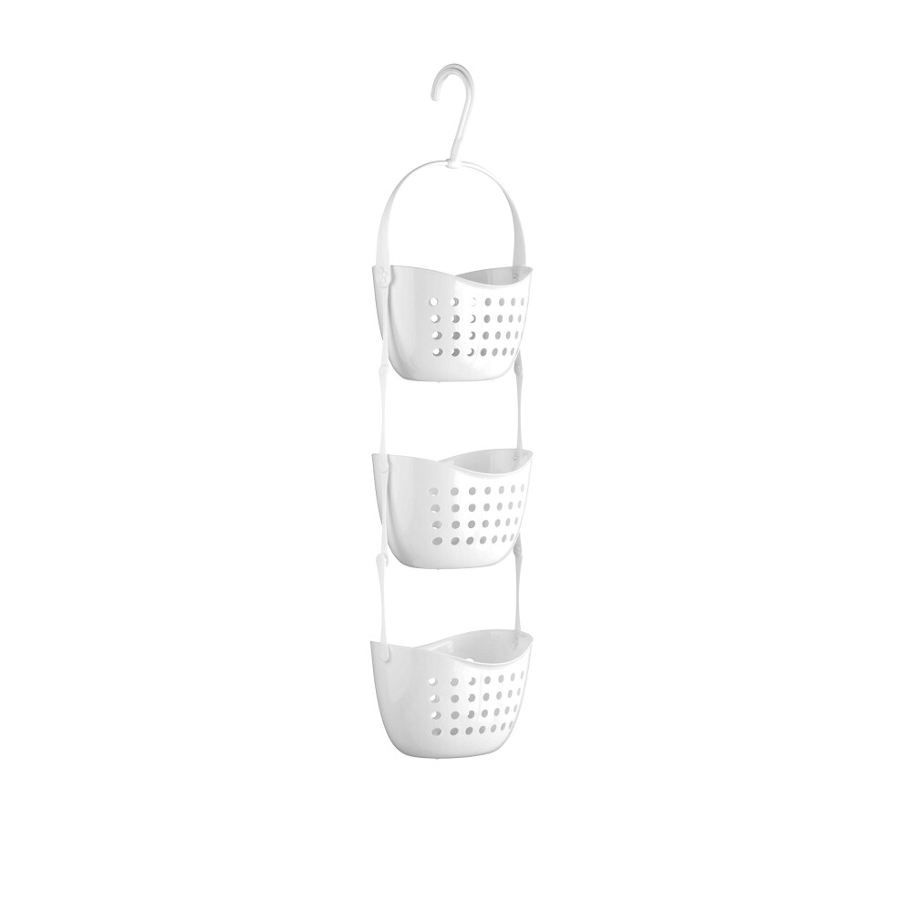 New Premier Housewares 3-Tier Shower Caddy - W22 X D16 X H83cm White 0000001601488