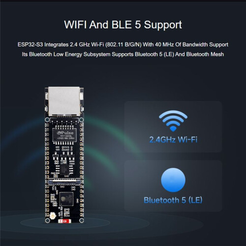 ESP32-S3-POE-ETH ESP32-S3 Ethernet Development Board Support PoE Dual-Core Wi-Fi and  Wireless USB Type-C Port 2