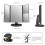 WEILY Lighted Makeup Mirror, 1x/2X/3X Magnification, Three-Fold Mirror with 21 LED Lights, Touch Screen Switch, Table Mirror with Battery and USB 3