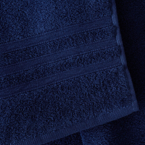Catherine Lansfield Catherine Lansfield Zero Twist Cotton 90x140cm Bath Sheet Navy Blue 1