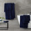 Catherine Lansfield Catherine Lansfield Zero Twist Cotton 90x140cm Bath Sheet Navy Blue 4
