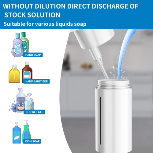Automatic Soap Dispenser Touchless, Hands-Free, Multi Adjustable Volume, Long Battery Life, Compatible with Thick & Thin Dish/Hand Soap for Bathroom 2