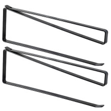 2Pcs Heavy Duty Wrought Iron Under Cabinet Paper Towel Holder No Drilling for Kitchen Bathroom