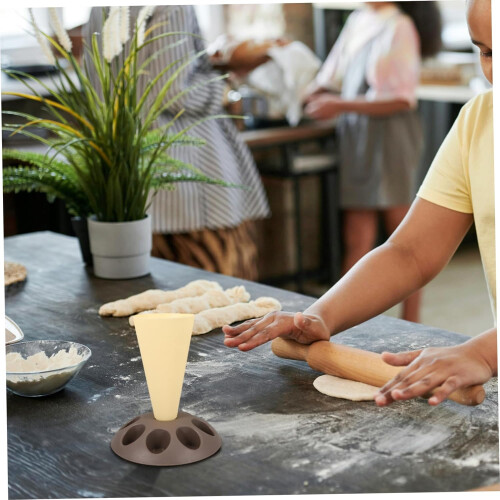 Cake Decorating Stand with Piping Bag Holder and Tip Storage for Easy Baking Organization 2