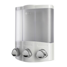 Croydex Wall Mounted Soap Dispenser - Eliminates Shower Clutter, Easy to Refill and Has a Pre-Measured Pump for Your Shower Gel, Shampoo and