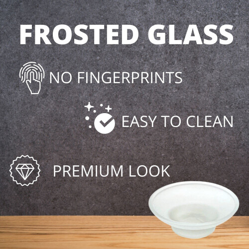 Kapitan Glass Soap Dish Replacement, Round, Frosted, Matt Glass 1